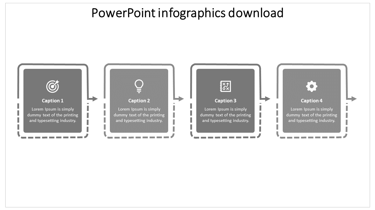 Free - Elegant PowerPoint Infographics Download In Grey Color